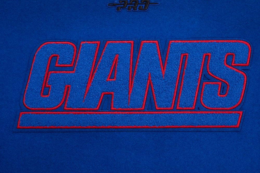 NFL NEW YORK GIANTS CLASSIC WOMEN'S WOOL VARSITY JACKET (DODGER BLUE/WHITE)