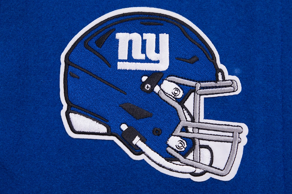 NFL NEW YORK GIANTS CLASSIC WOMEN'S WOOL VARSITY JACKET (DODGER BLUE/WHITE)