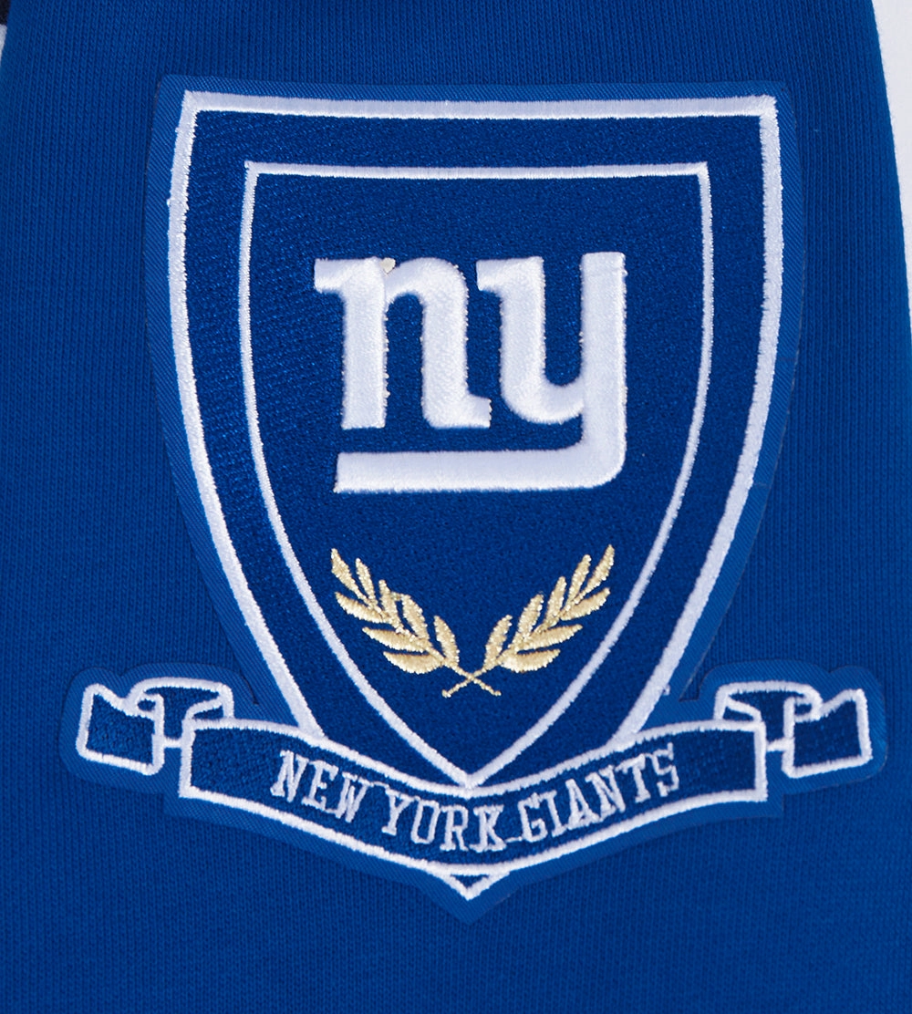 NFL NEW YORK GIANTS PRO PREP RIB FLEECE MEN'S PULLOVER HOODIE (DODGER BLUE)