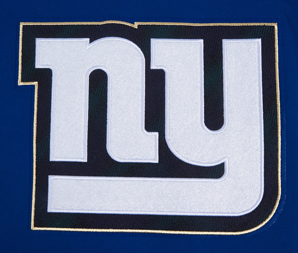 NFL NEW YORK GIANTS PRO PREP RIB FLEECE MEN'S PULLOVER HOODIE (DODGER BLUE)