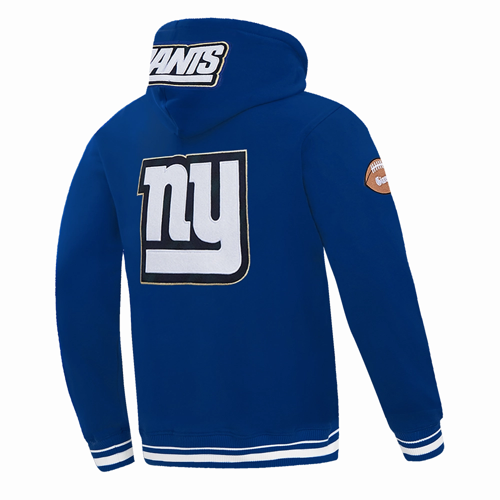 NFL NEW YORK GIANTS PRO PREP RIB FLEECE MEN'S PULLOVER HOODIE (DODGER BLUE)