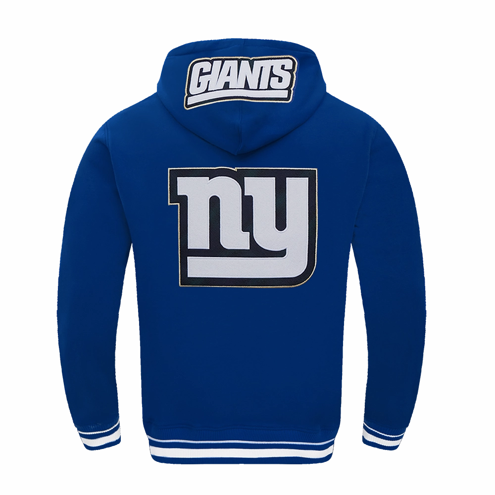 NFL NEW YORK GIANTS PRO PREP RIB FLEECE MEN'S PULLOVER HOODIE (DODGER BLUE)