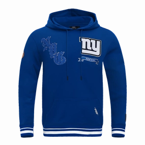 NFL NEW YORK GIANTS PRO PREP RIB FLEECE MEN'S PULLOVER HOODIE (DODGER BLUE)