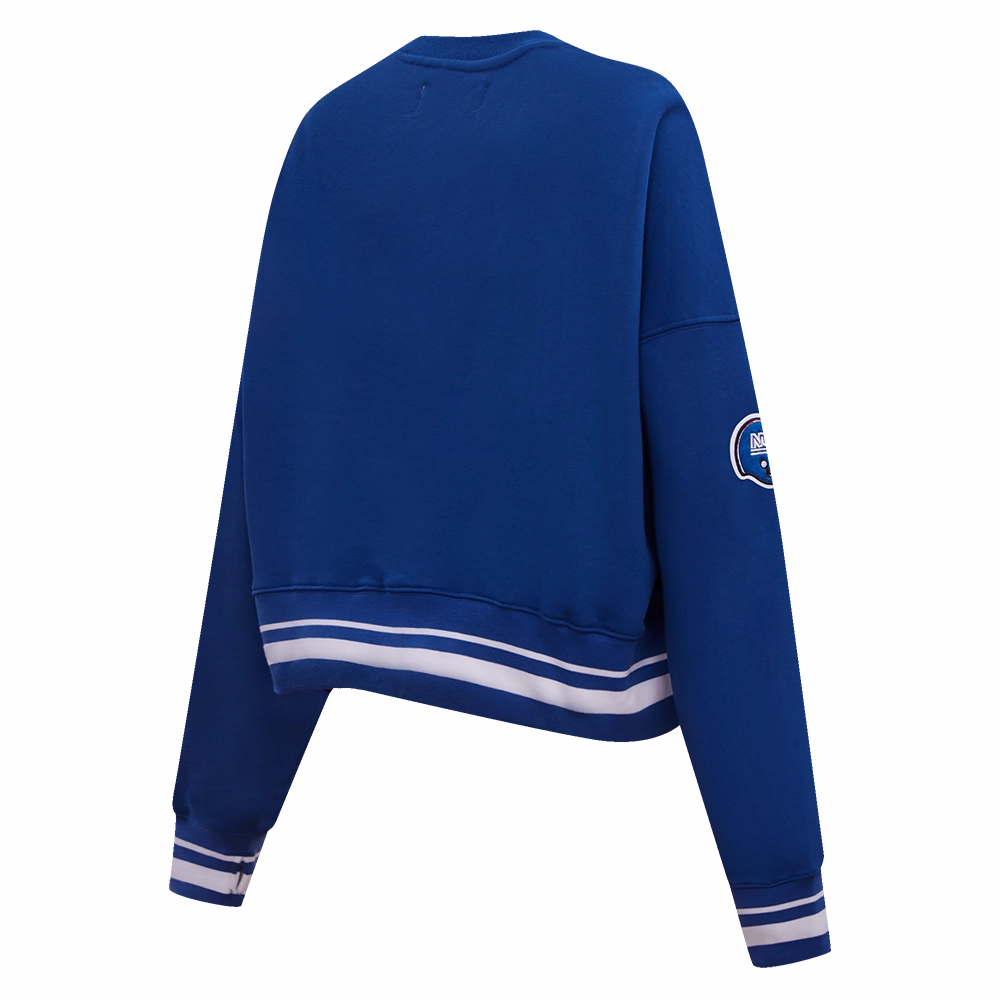 NFL NEW YORK GIANTS RETRO CLASSIC WOMEN'S RIB CREWNECK (DODGER BLUE)