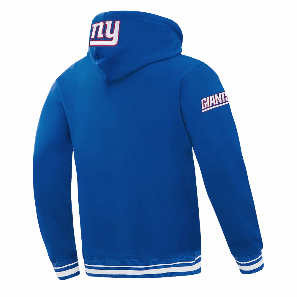 NFL NEW YORK GIANTS SCRIPT TAIL MEN'S RIB FLC PO HOODIE (DODGER BLUE)