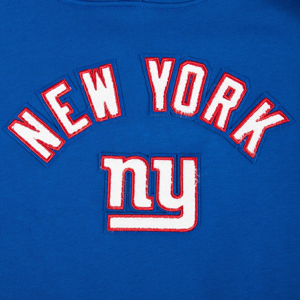 NFL NEW YORK GIANTS STANDARD FIT WOMEN'S FLEECE HOODIE (DODGER BLUE)