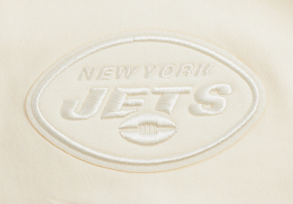 NFL NEW YORK JETS AARON RODGERS #8 NEUTRAL MEN'S DROP SHOULDER PO (EGGSHELL)