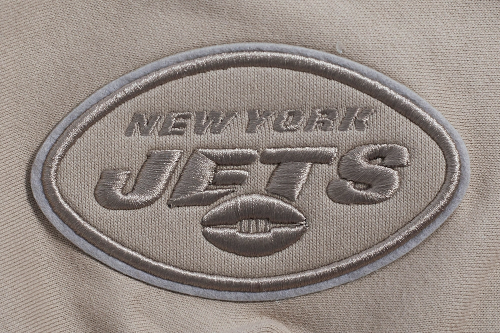 NFL NEW YORK JETS AARON RODGERS #8 NEUTRAL MEN'S DROP SHOULDER PO (TAUPE)