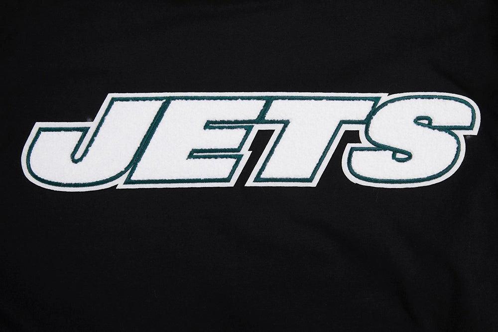 NFL NEW YORK JETS CLASSIC CHENILLE SINGLE JERSEY TEE (BLACK)