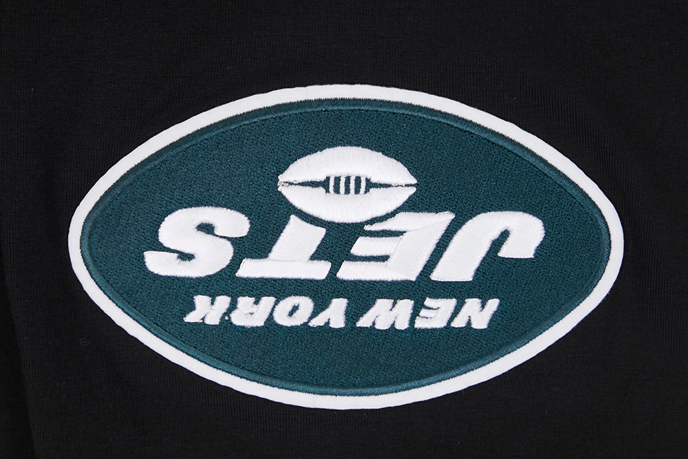 NFL NEW YORK JETS CLASSIC CHENILLE SINGLE JERSEY TEE (BLACK)