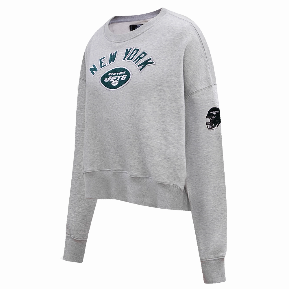 NFL NEW YORK JETS CLASSIC WOMEN'S CREWNECK (HEATHER GREY)