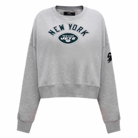 NFL NEW YORK JETS CLASSIC WOMEN'S CREWNECK (HEATHER GREY)