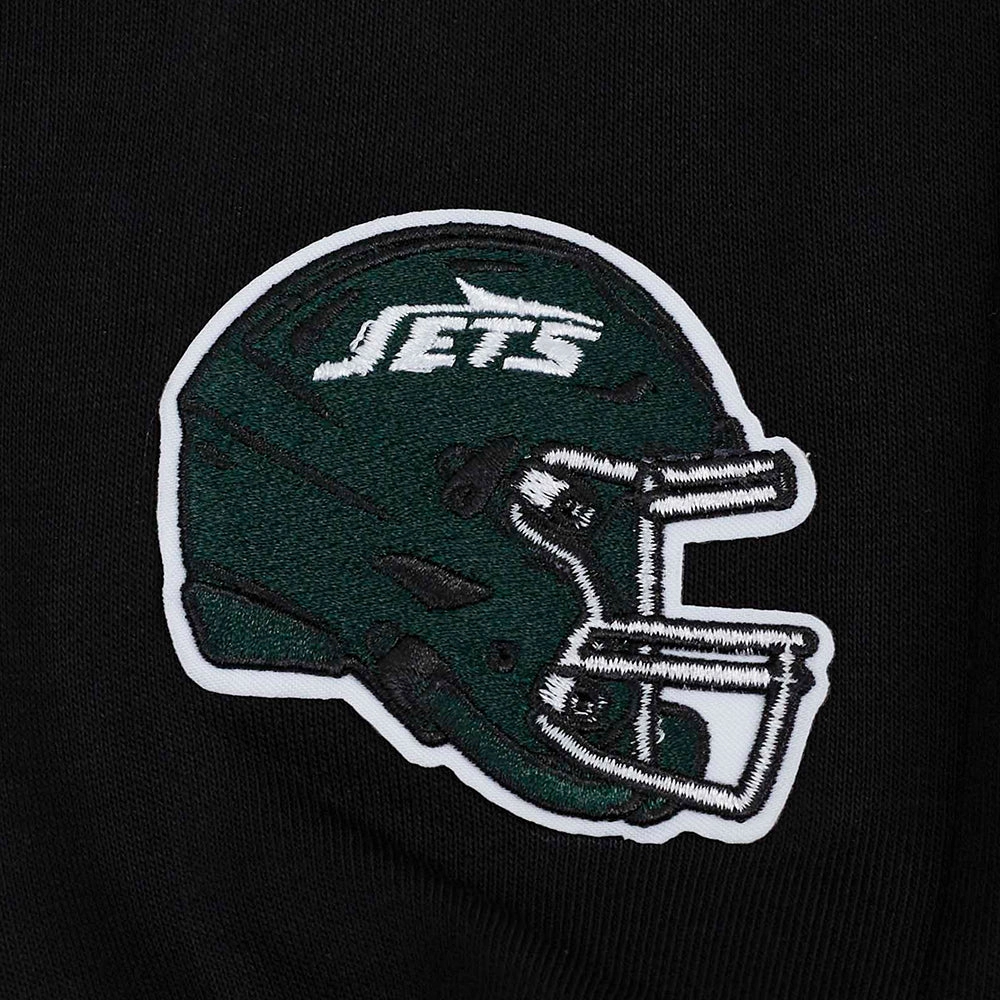 NFL NEW YORK JETS CLASSIC WOMEN'S FLEECE PULLOVER HOODIE (BLACK)