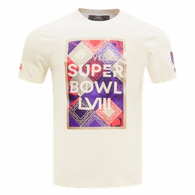 NFL NFL SUPERBOWL LVIII BOX LOGO SINGLE JERSEY MEN'S TEE (EGGSHELL)