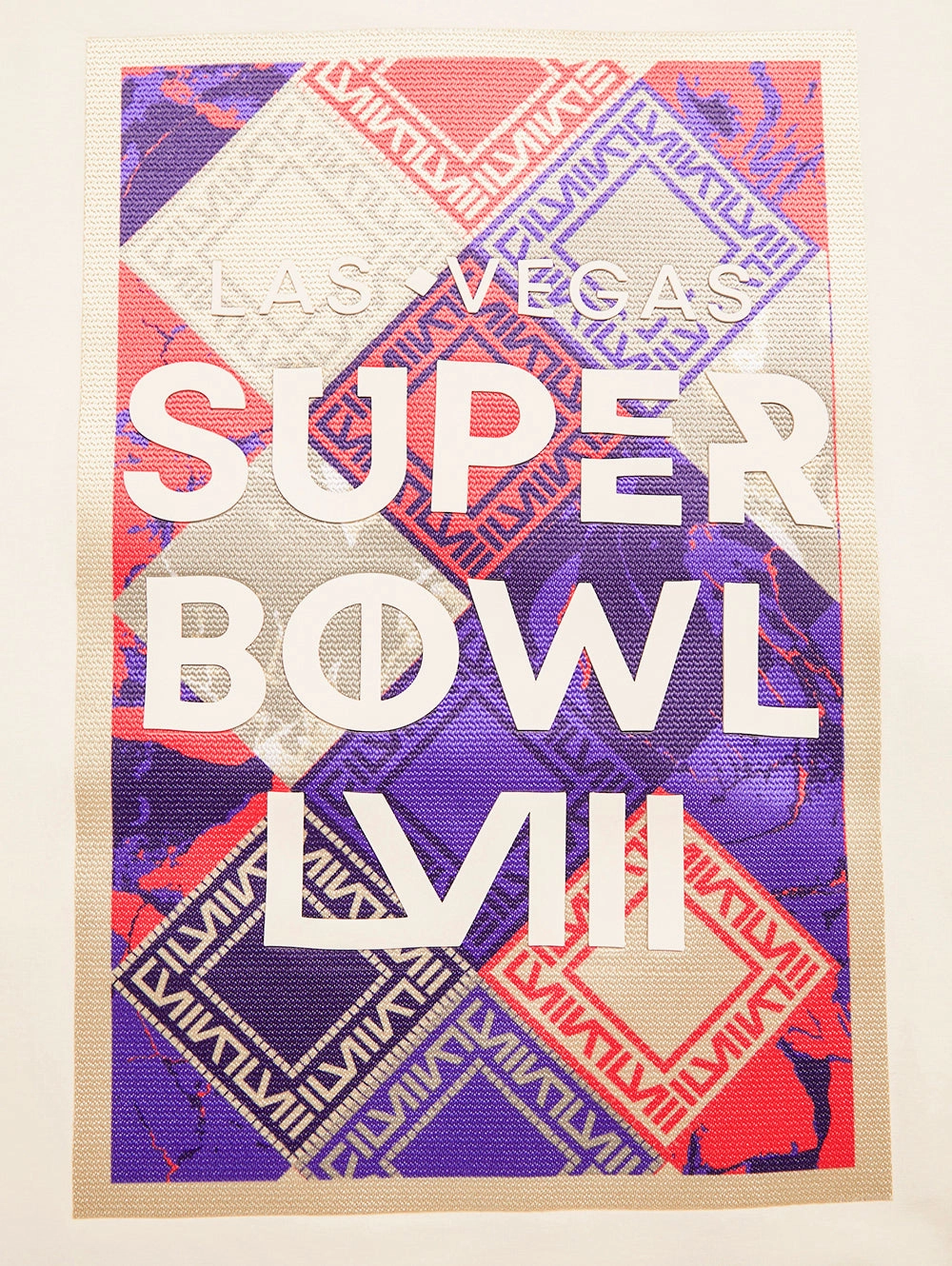 NFL NFL SUPERBOWL LVIII BOX LOGO SINGLE JERSEY MEN'S TEE (EGGSHELL)