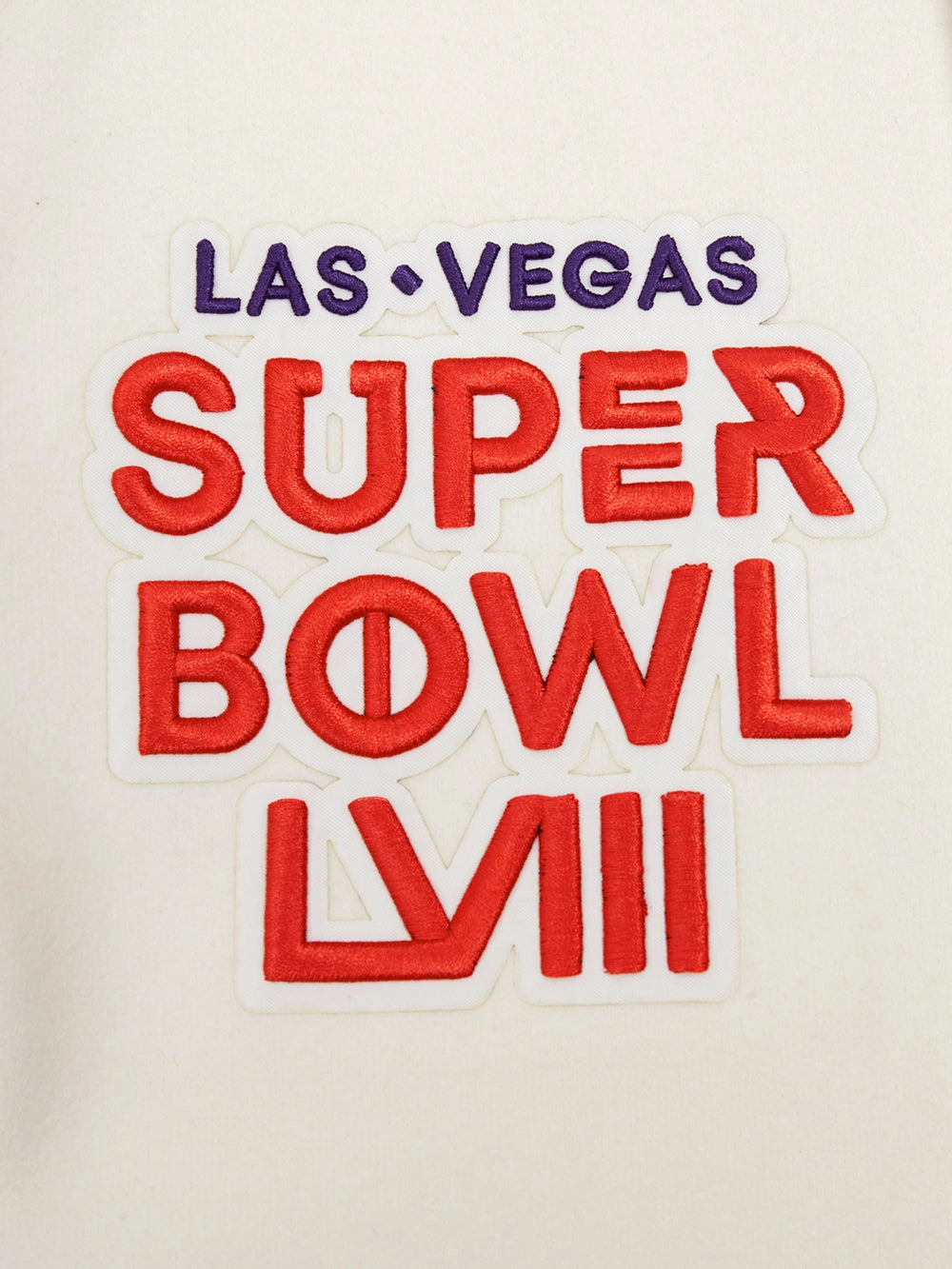 NFL NFL SUPERBOWL LVIII MEN'S WOOL VARSITY JACKET (EGGSHELL)