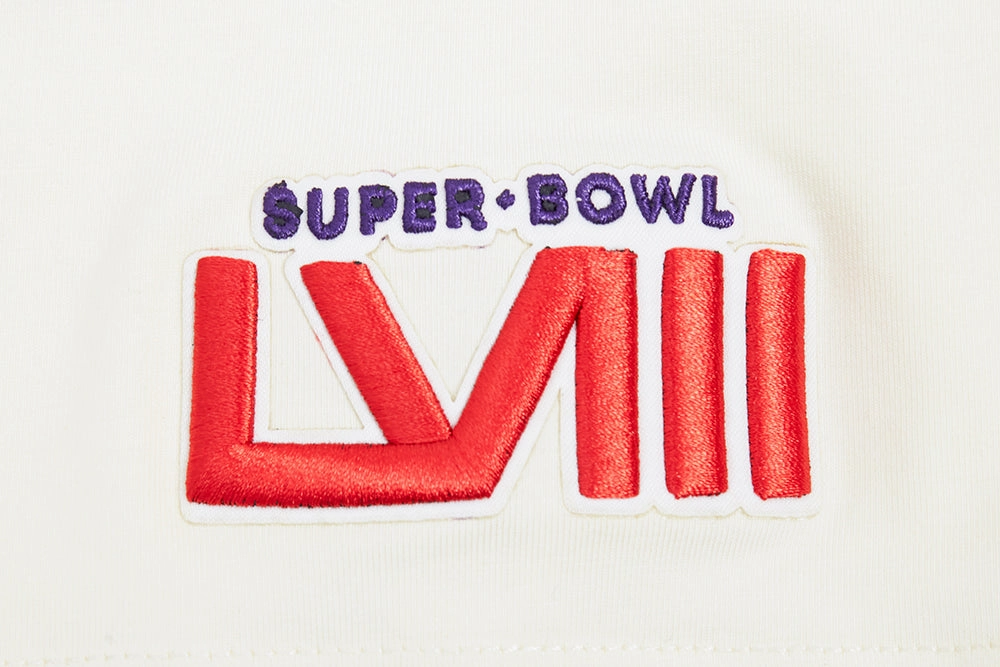NFL NFL SUPERBOWL LVIII SINGLE JERSEY BOXY WOMEN'S TEE (EGGSHELL)