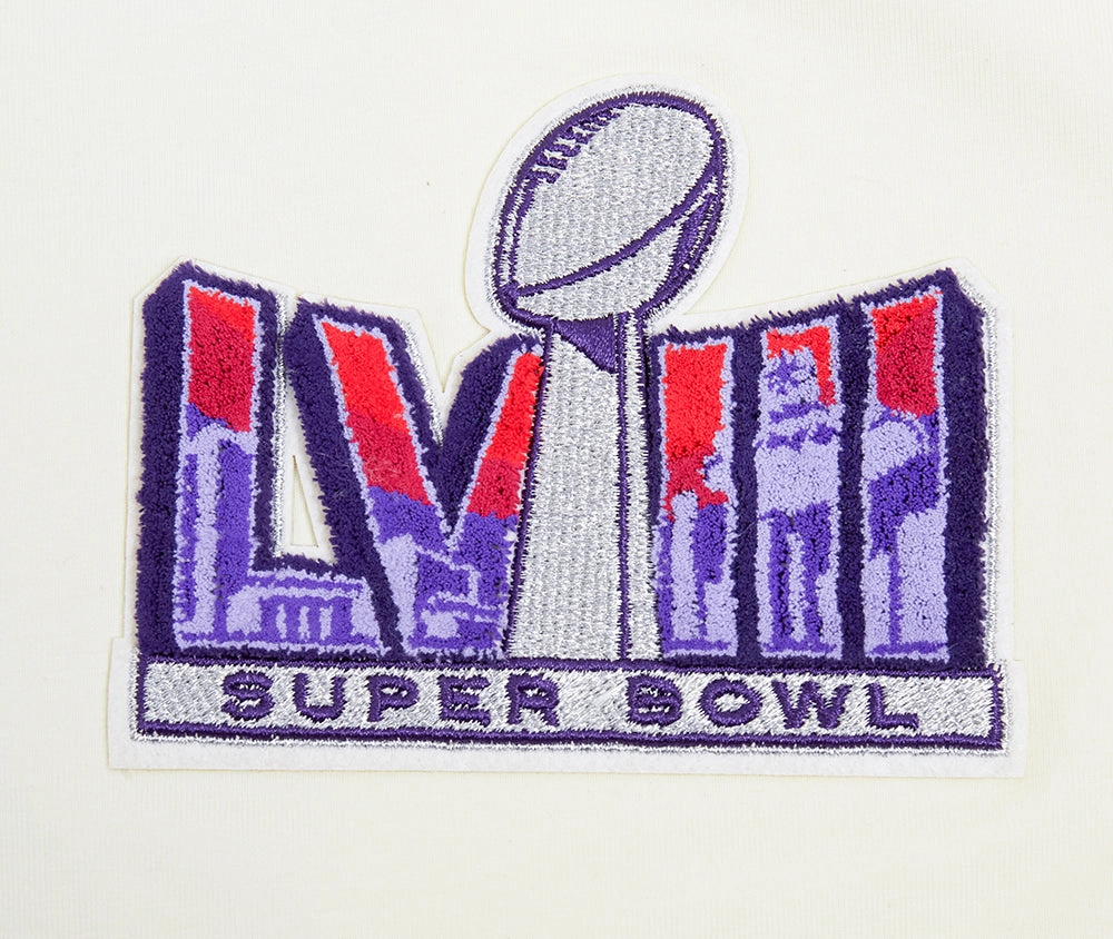 NFL NFL SUPERBOWL LVIII SINGLE JERSEY BOXY WOMEN'S TEE (EGGSHELL)