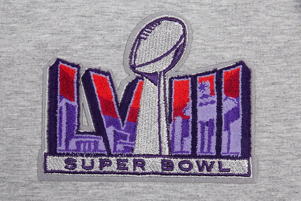NFL NFL SUPERBOWL LVIII SINGLE JERSEY BOXY WOMEN'S TEE (HEATHER GREY)