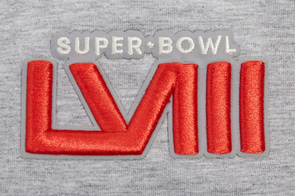 NFL NFL SUPERBOWL LVIII SINGLE JERSEY BOXY WOMEN'S TEE (HEATHER GREY)