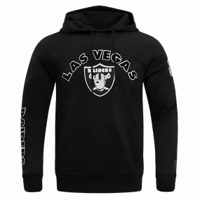 NFL OAKLAND RAIDERS CLASSIC BRISTLE FLEECE PULLOVER HOODIE (BLACK)