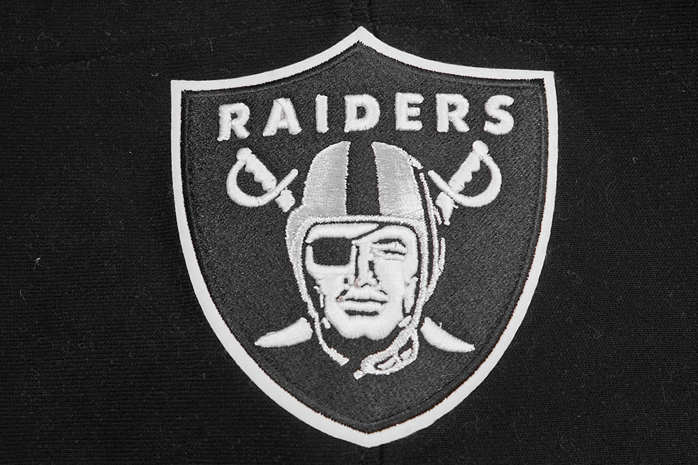 NFL OAKLAND RAIDERS CLASSIC BRISTLE FLEECE PULLOVER HOODIE (BLACK)