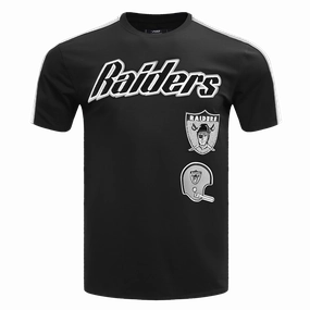 NFL OAKLAND RAIDERS RETRO CLASSIC MEN'S STRIPED TEE (BLACK/GREY)