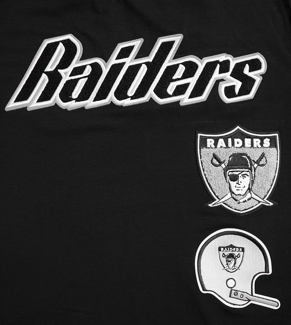NFL OAKLAND RAIDERS RETRO CLASSIC MEN'S STRIPED TEE (BLACK/GREY)