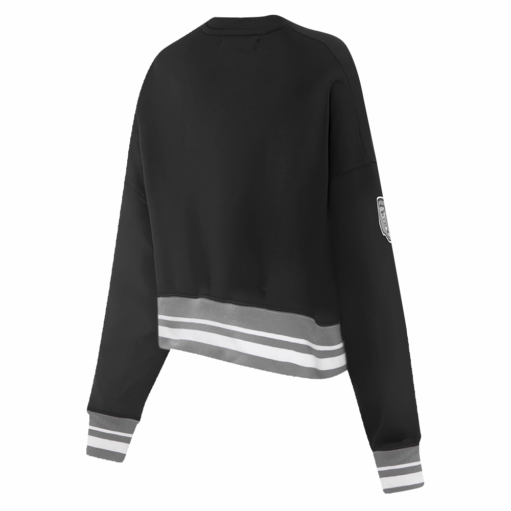 NFL OAKLAND RAIDERS RETRO CLASSIC WOMEN'S CREWNECK (BLACK/GREY)