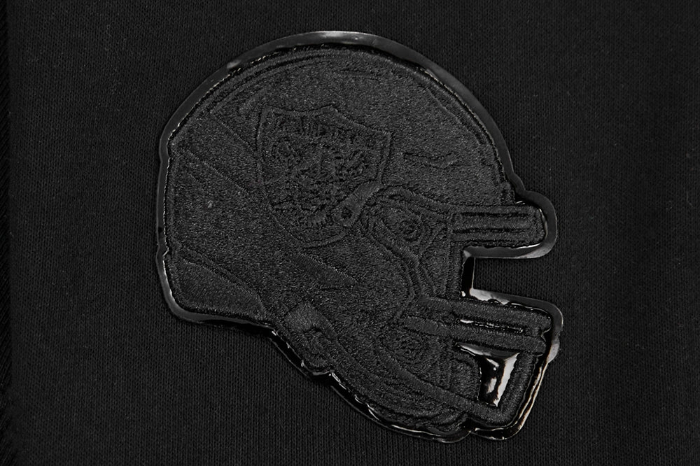 NFL OAKLAND RAIDERS TRIPLE BLACK WOMEN'S PULLOVER HOODIE (TRIPLE BLACK)