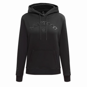NFL OAKLAND RAIDERS TRIPLE BLACK WOMEN'S PULLOVER HOODIE (TRIPLE BLACK)