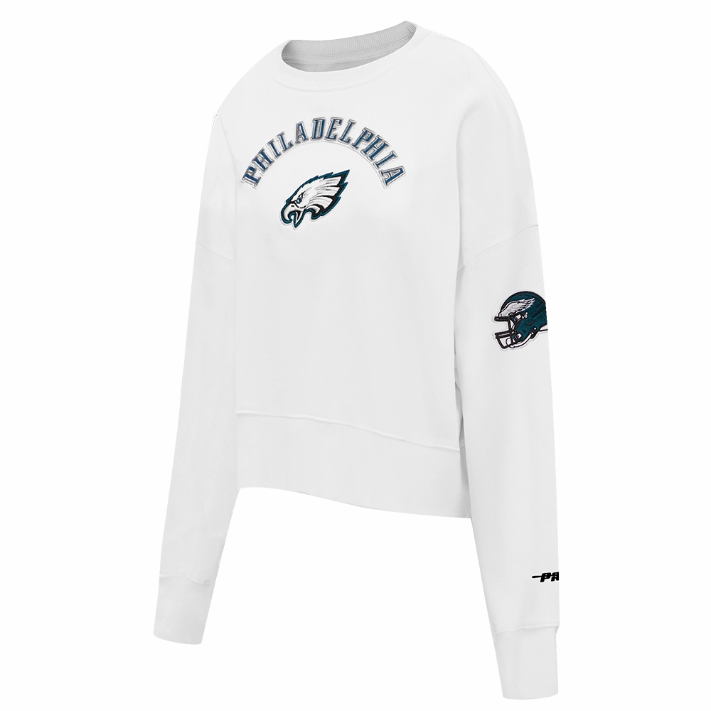 NFL PHILADELPHIA EAGLES CLASSIC WOMEN'S CREWNECK (WHITE)