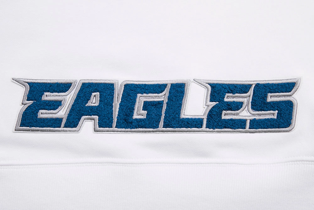NFL PHILADELPHIA EAGLES CLASSIC WOMEN'S FLEECE CROPPED PULLOVER HOODIE (WHITE)