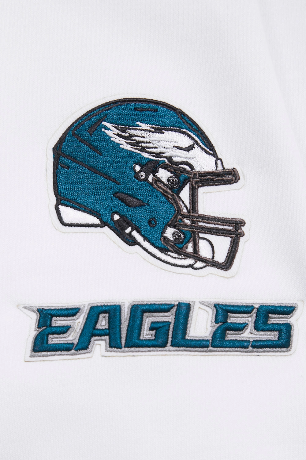 NFL PHILADELPHIA EAGLES CLASSIC WOMEN'S FLEECE CROPPED PULLOVER HOODIE (WHITE)