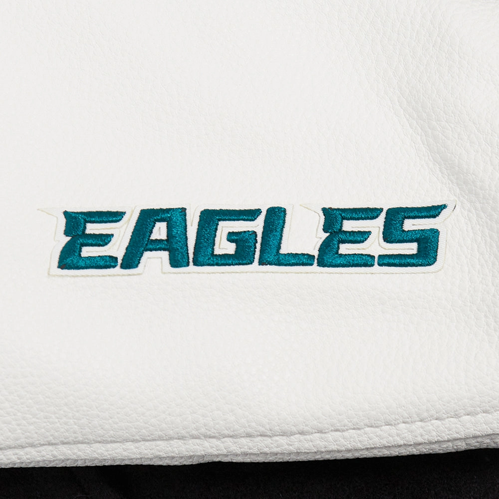 NFL PHILADELPHIA EAGLES CLASSIC WOMEN'S WOOL VARSITY JACKET (BLACK/WHITE)