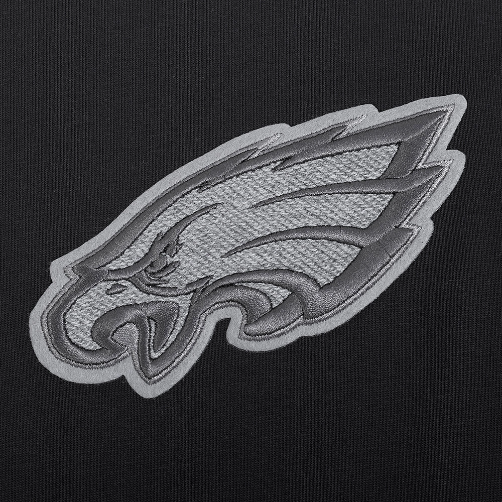 NFL PHILADELPHIA EAGLES REVERSE FRENCH TERRY MEN'S DROP SHOULDER FLC (BLACK)