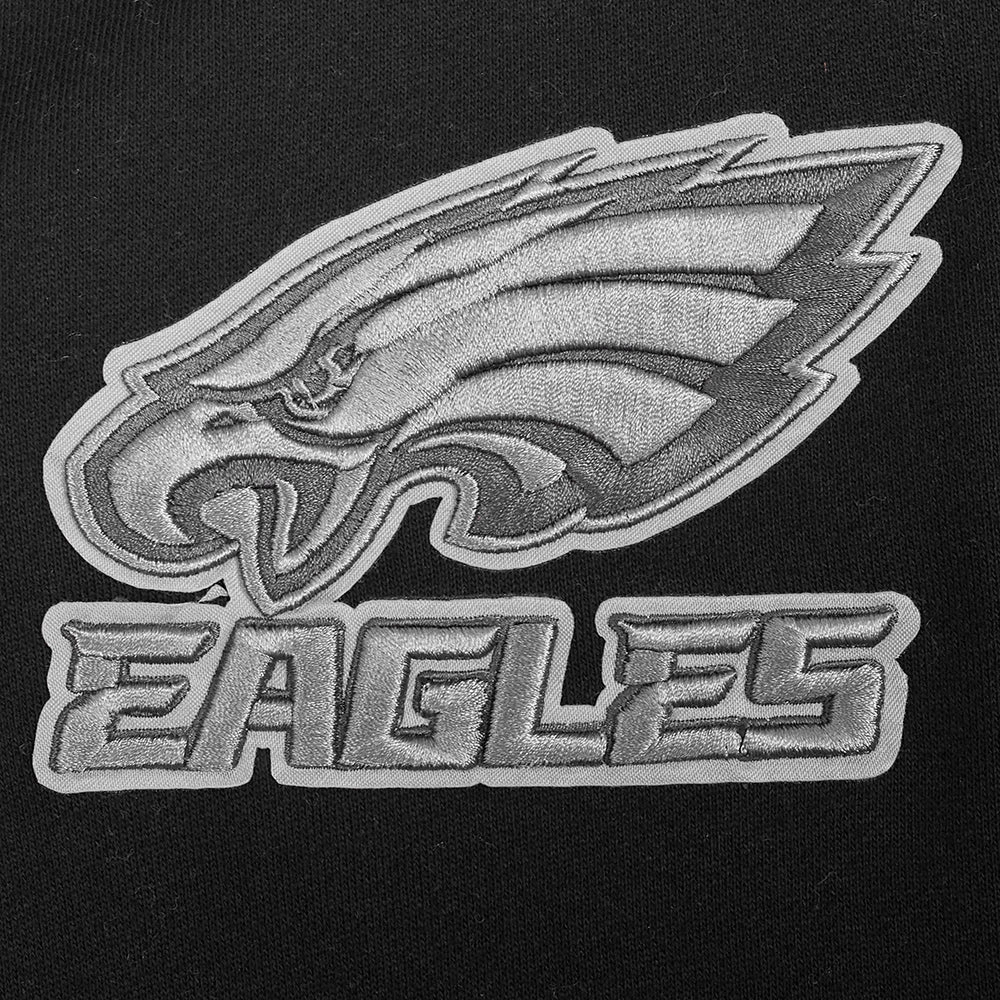 NFL PHILADELPHIA EAGLES REVERSE FRENCH TERRY MEN'S DROP SHOULDER FLC (BLACK)