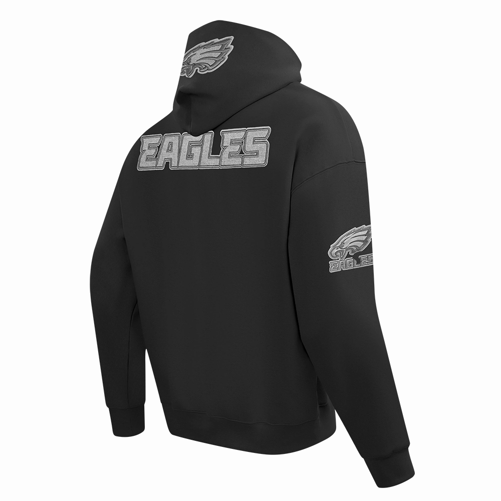 NFL PHILADELPHIA EAGLES REVERSE FRENCH TERRY MEN'S DROP SHOULDER FLC (BLACK)