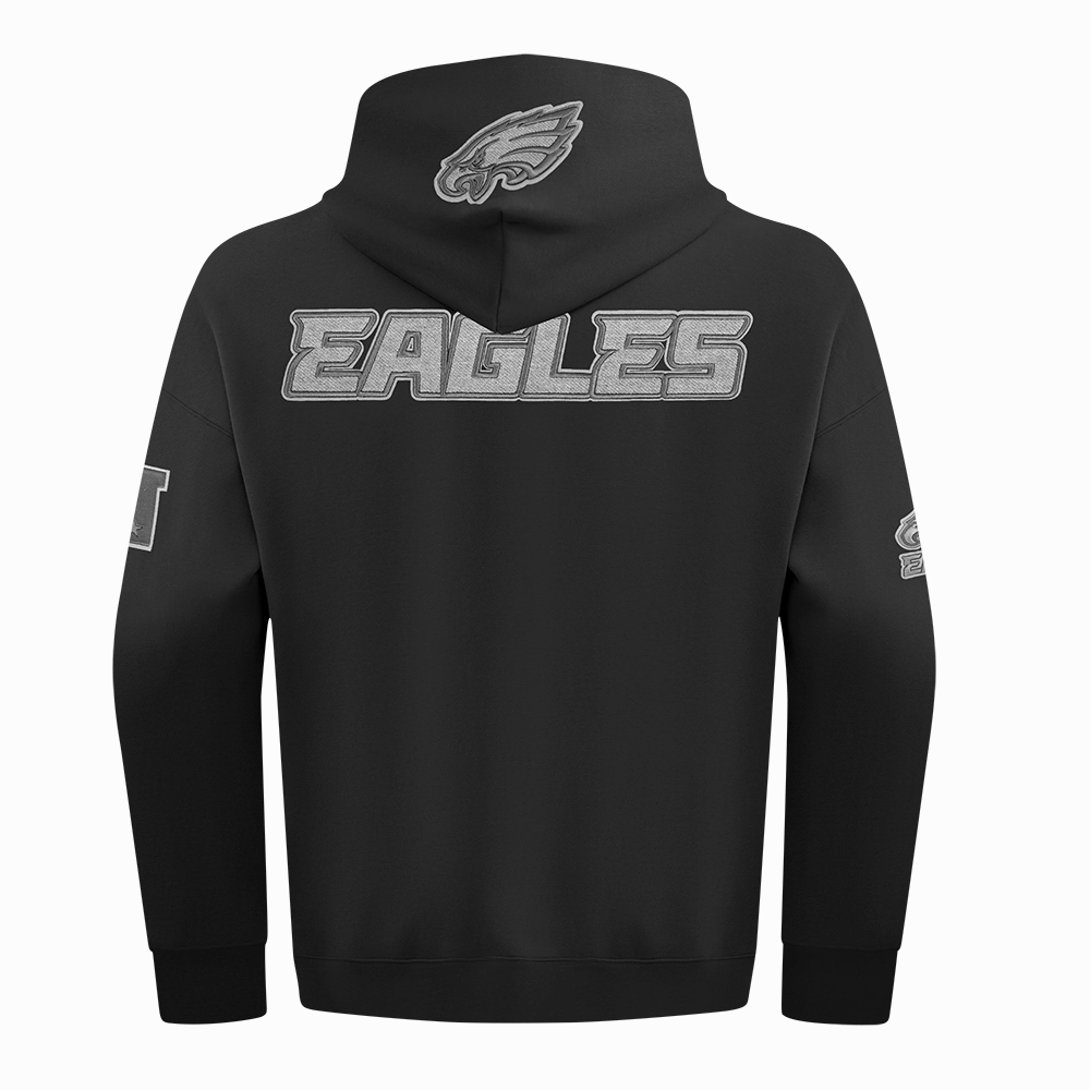 NFL PHILADELPHIA EAGLES REVERSE FRENCH TERRY MEN'S DROP SHOULDER FLC (BLACK)