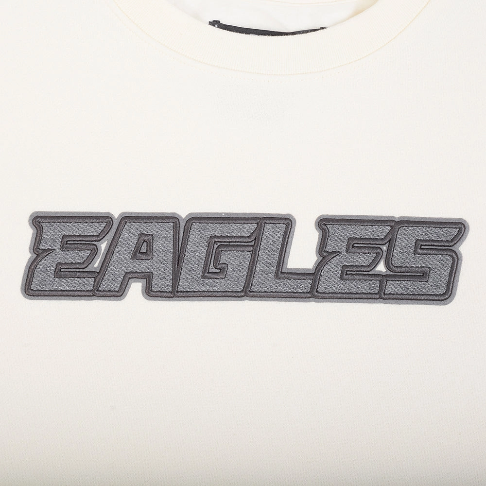 NFL PHILADELPHIA EAGLES REVERSE FRENCH TERRY MEN'S DROP SHOULDER FLC (EGGSHELL)