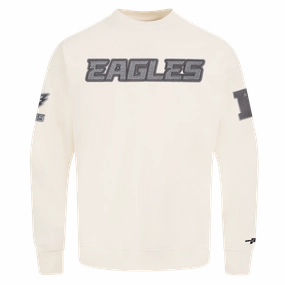 NFL PHILADELPHIA EAGLES REVERSE FRENCH TERRY MEN'S DROP SHOULDER FLC (EGGSHELL)