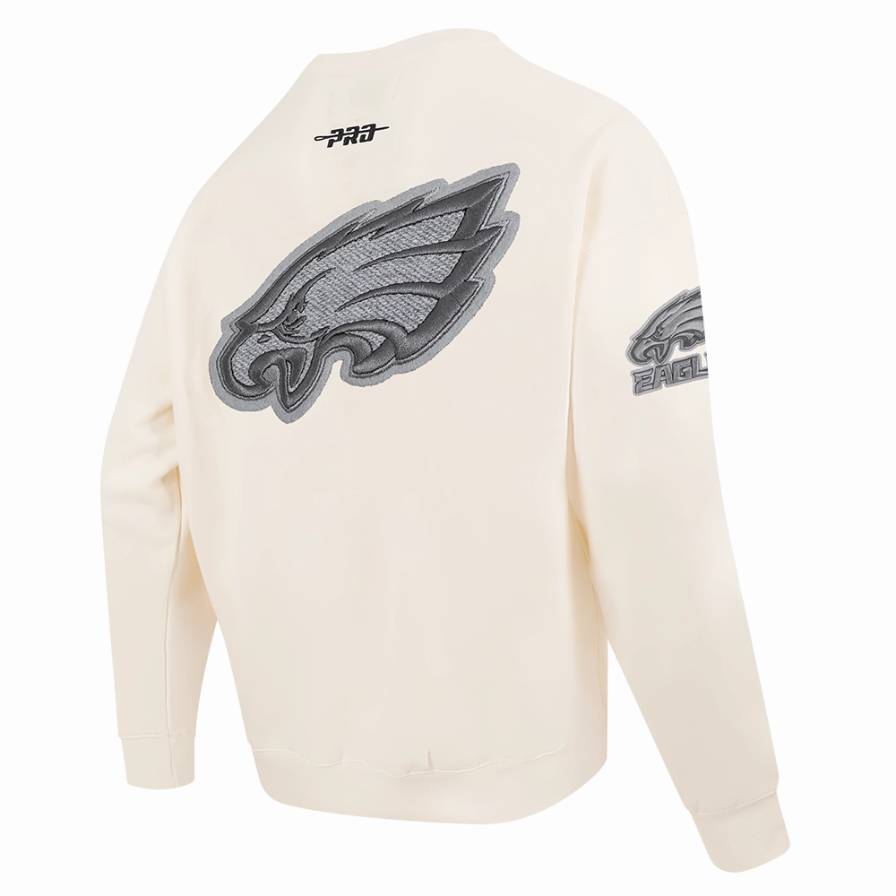 NFL PHILADELPHIA EAGLES REVERSE FRENCH TERRY MEN'S DROP SHOULDER FLC (EGGSHELL)