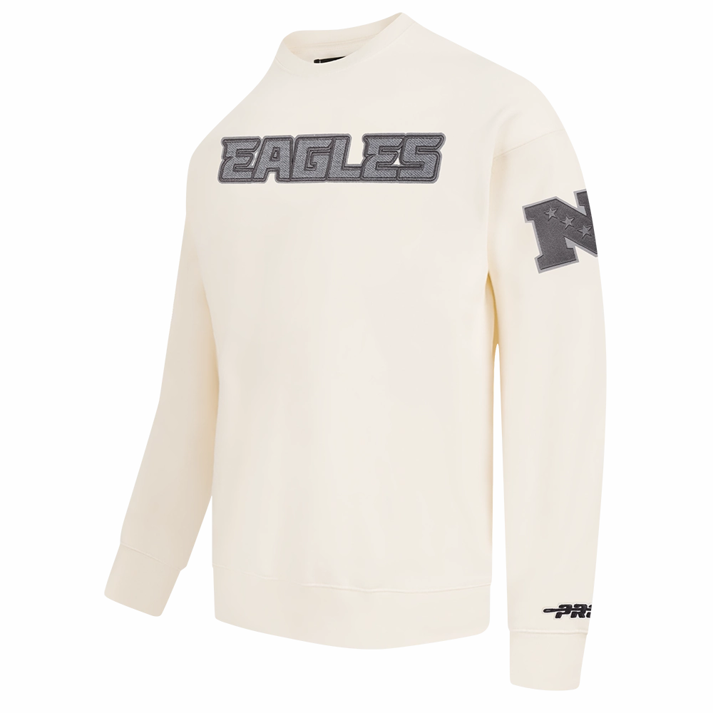 NFL PHILADELPHIA EAGLES REVERSE FRENCH TERRY MEN'S DROP SHOULDER FLC (EGGSHELL)