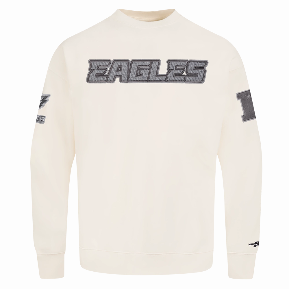 NFL PHILADELPHIA EAGLES REVERSE FRENCH TERRY MEN'S DROP SHOULDER FLC (EGGSHELL)