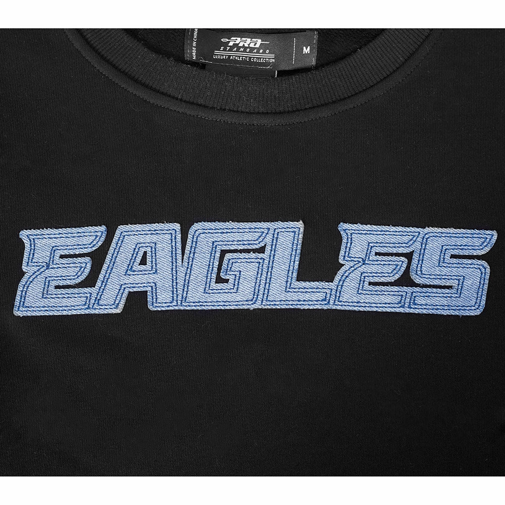 NFL PHILADELPHIA EAGLES VARSITY BLUES WOMEN'S W CREWNECK (BLACK)