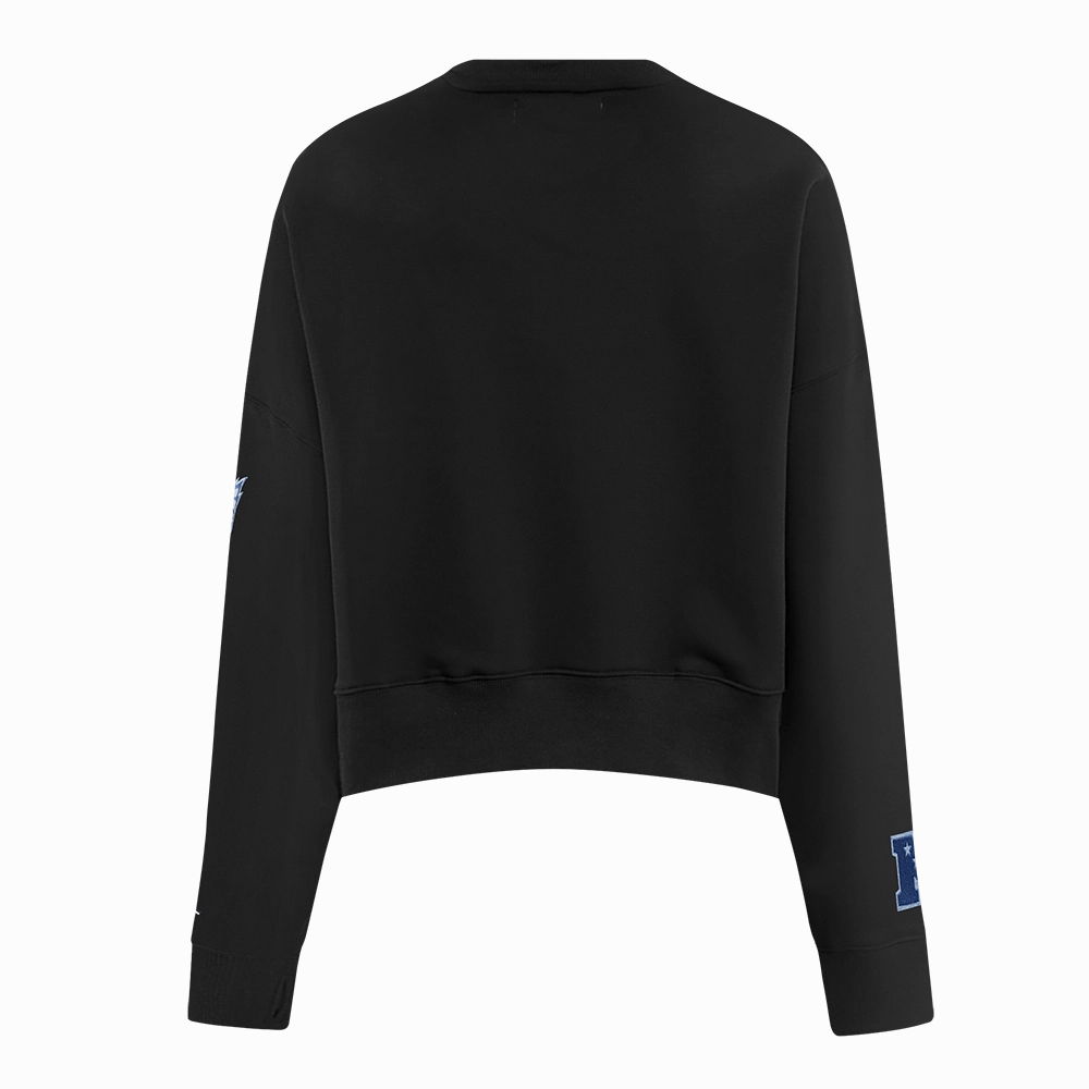 NFL PHILADELPHIA EAGLES VARSITY BLUES WOMEN'S W CREWNECK (BLACK)