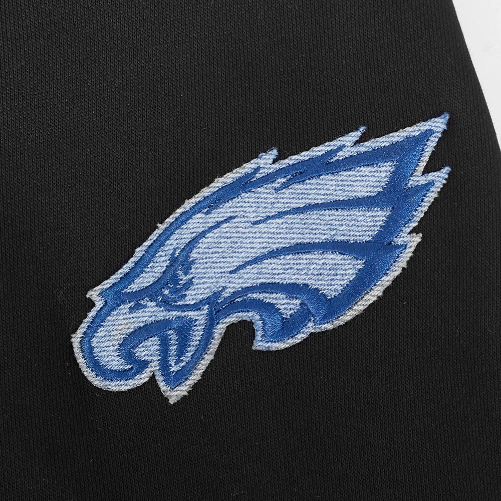 NFL PHILADELPHIA EAGLES VARSITY BLUES WOMEN'S W CREWNECK (BLACK)