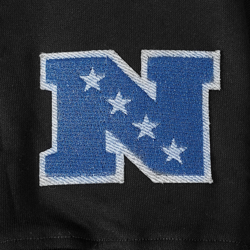 NFL PHILADELPHIA EAGLES VARSITY BLUES WOMEN'S W CREWNECK (BLACK)