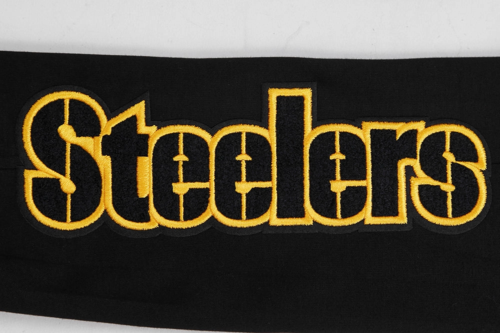 NFL PITTSBURGH STEELERS CLASSIC CHENILLE MEN'S DK JOGGER (BLACK)