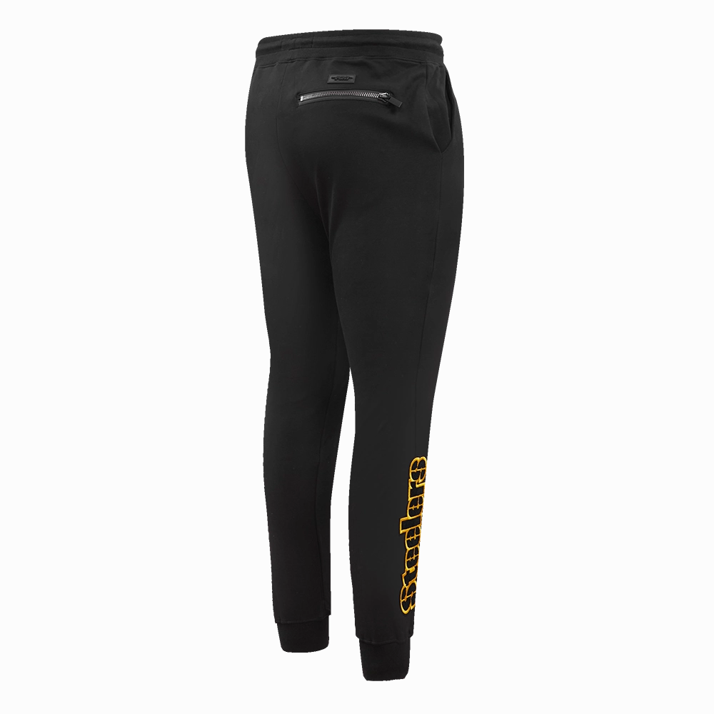 NFL PITTSBURGH STEELERS CLASSIC CHENILLE MEN'S DK JOGGER (BLACK)